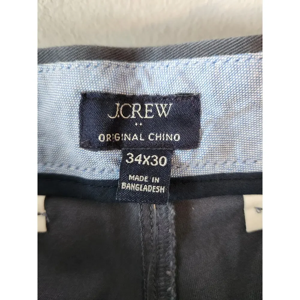 NWT J. Crew Men's Straight-Fit Original Chino Pant Legacy Blue 34/30